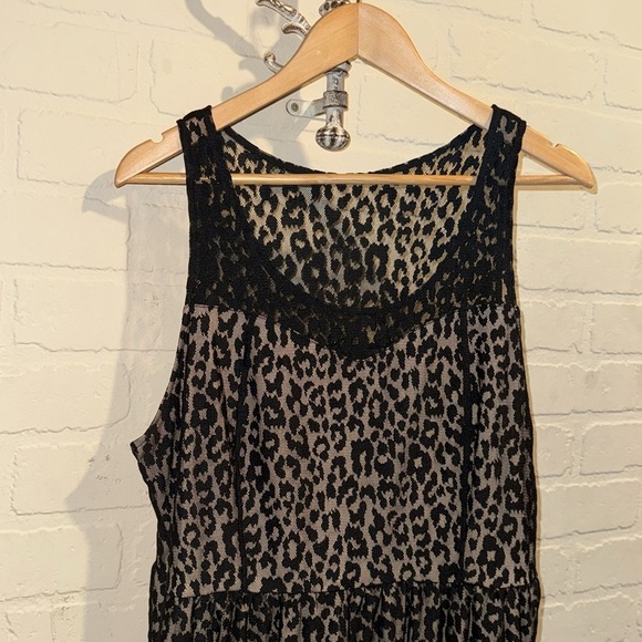 Lane Bryant dress leopard lace overlay lined size 18 sleeveless - Picture 2 of 3